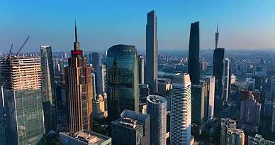 广州城市金融商务建筑群珠江新城视频的预览图